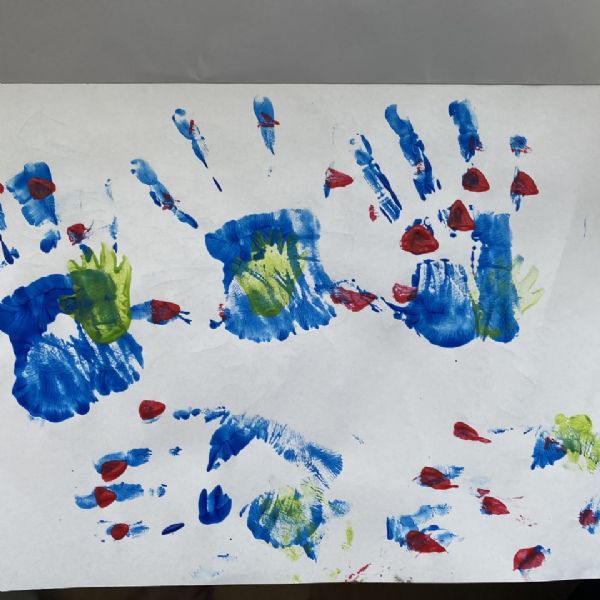 Noah's Hand Print Aliens